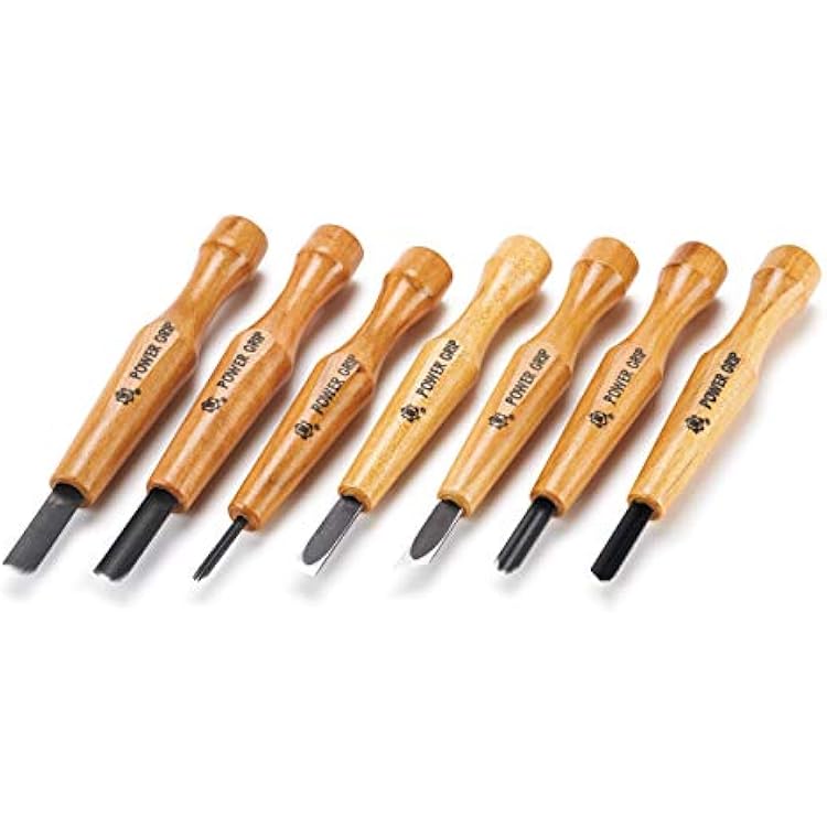 Mikisyo Power Grip Carving Tools, 7 Piece Set Japan Import