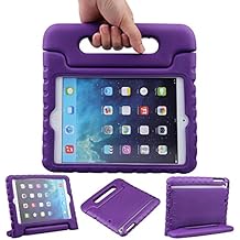 LEFON Kids Case for iPad mini Shockproof Convertible Handle Light Weight Super Protective Stand Cover Case for Apple iPad mini 3rd Gen/Mini 2 / Mini 1 (Purple)