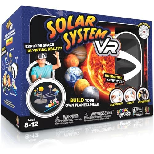 Abacus Brands STEAM Solar System VR Lab - Illustrated Interactive VR Book and STEAM Learning Activity Set Spanish Language Version