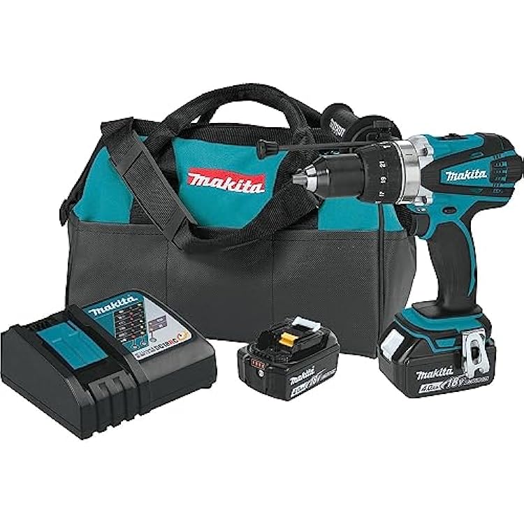 Makita XPH03MB 18V LXT Lithium-Ion Cordless 12 Hammer Driver-Drill Kit 4.0Ah