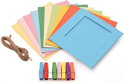 Zink Colorful Square Photo Frames for 2x3 Zink Paper Compatible with Kodak, Lifeprint, Polaroid, HP, Canon, Fujifilm 2x3 Photos