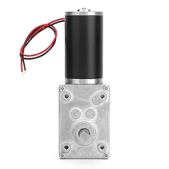 Worm Gear Motor, 12 Volt Motor, 8mm Shaft 130rpm Low RPM Electric Motors Suitable for Curtain Machines, Advertising Equipment, Window Openers and Smart Devices