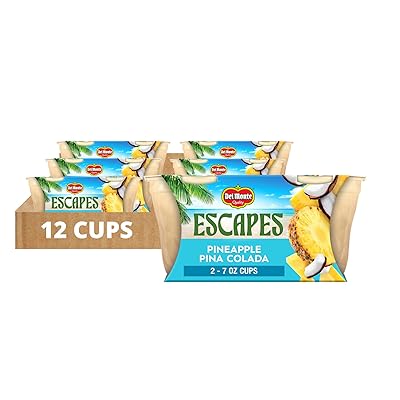 Del Monte Escapes Pineapple Pina Colada, 7 oz Cups, Pack of 6 12 Cups