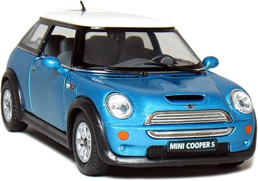 KiNSMART Mini Cooper S 5inch 128 Scale Die Cast Metal Model Toy Cars Blue